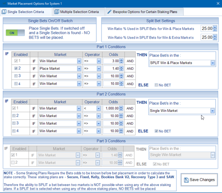 Conditional Betting The Bet Machine